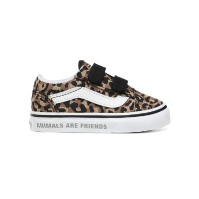 Vans Anaheim Checkerboard Old Skool V - Çocuk Spor Ayakkabı (Leopar Siyah)
